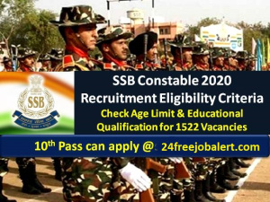 SSB Recruitment 2020 Online Form 1522 Constable Posts Vacancy Application Running Hurry Up